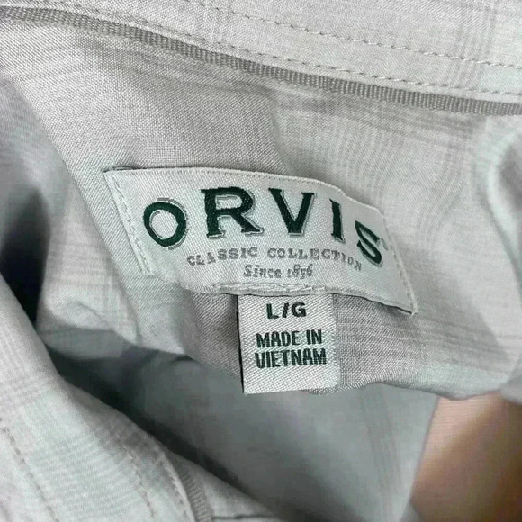 Orvis Men's Short Sleeve Button Down Lightweight Shirt Size Large - Picture 5 of 6